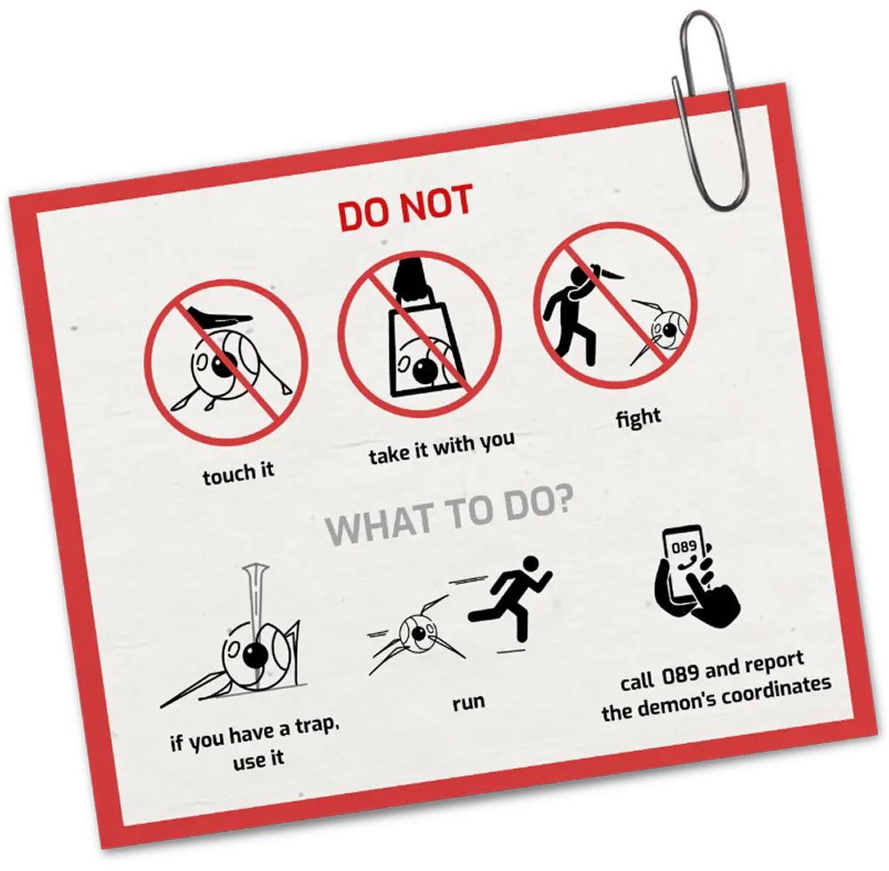 Demon safety instructions